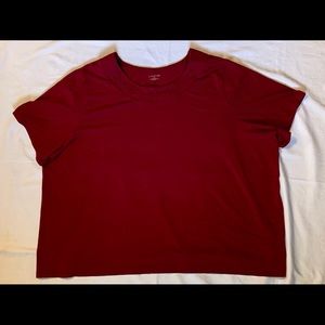 5X Maroon scoop neck shirt from Catherine's.